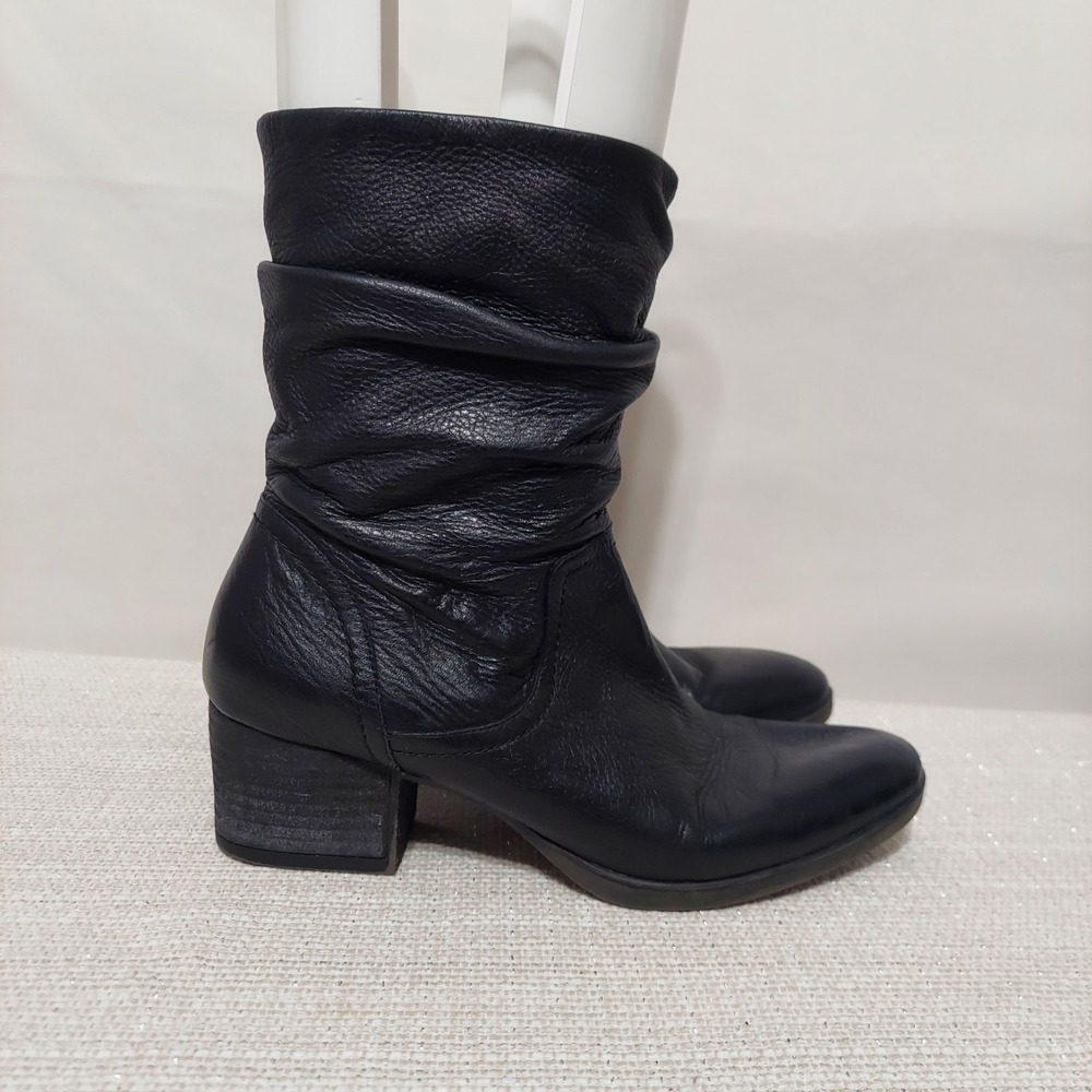 Abeo Faith Boots Womens Size 7 Narrow Black Leather Zip‎ Comfort B.I.O. System
